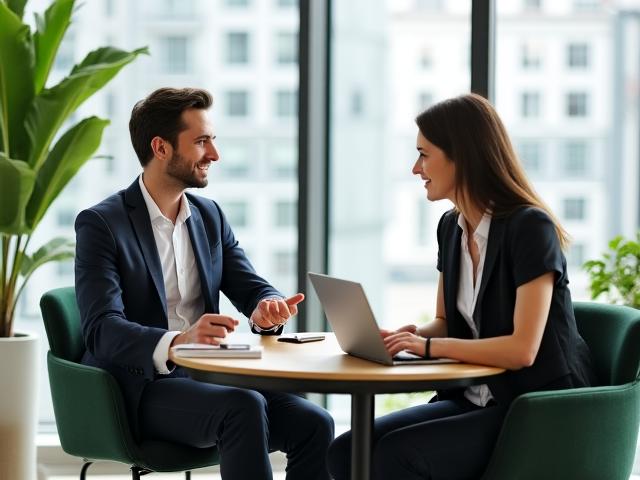 Michael Donovan working through a career narrative session with a client